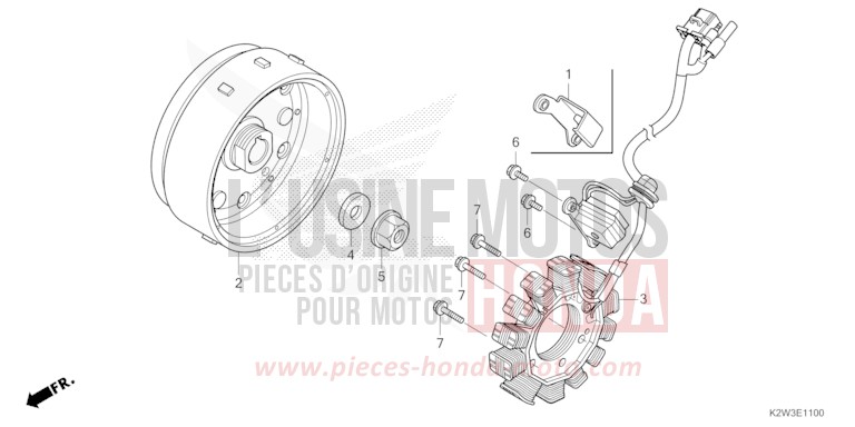 GENERATOR for Dax ST125 PEARL GLITTERING BLUE (B231) from 2023